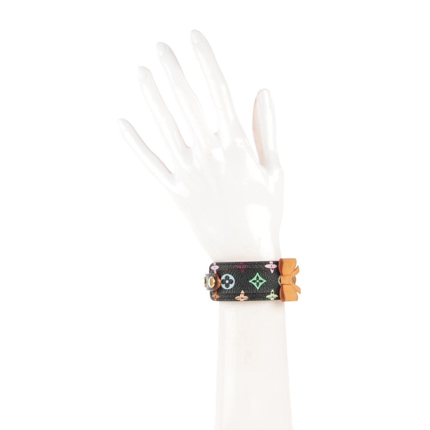 Louis Vuitton Monogram Multicolor Address Wish Bracelet Black 2 of 5