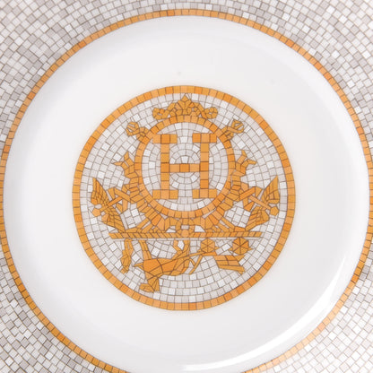 Hermes Porcelain Mosaique Au 24 Gold Breakfast Cup and Saucer 10 of 12