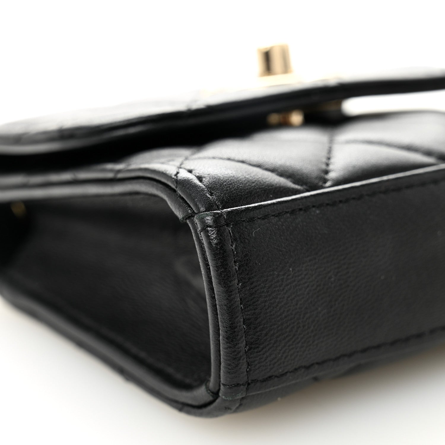 Chanel Lambskin Quilted Trendy CC Card Holder On Chain Black 8 of 9