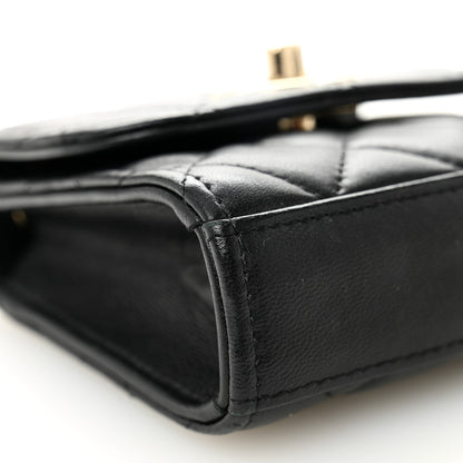 Chanel Lambskin Quilted Trendy CC Card Holder On Chain Black 8 of 9