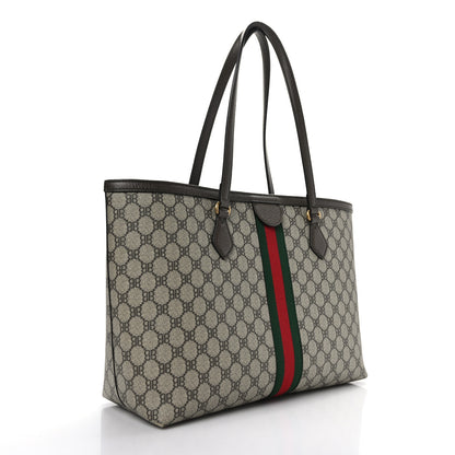 Gucci X BALENCIAGA BB Supreme Monogram Web Medium Ophidia Shopping Tote Beige New Acero 3 of 9