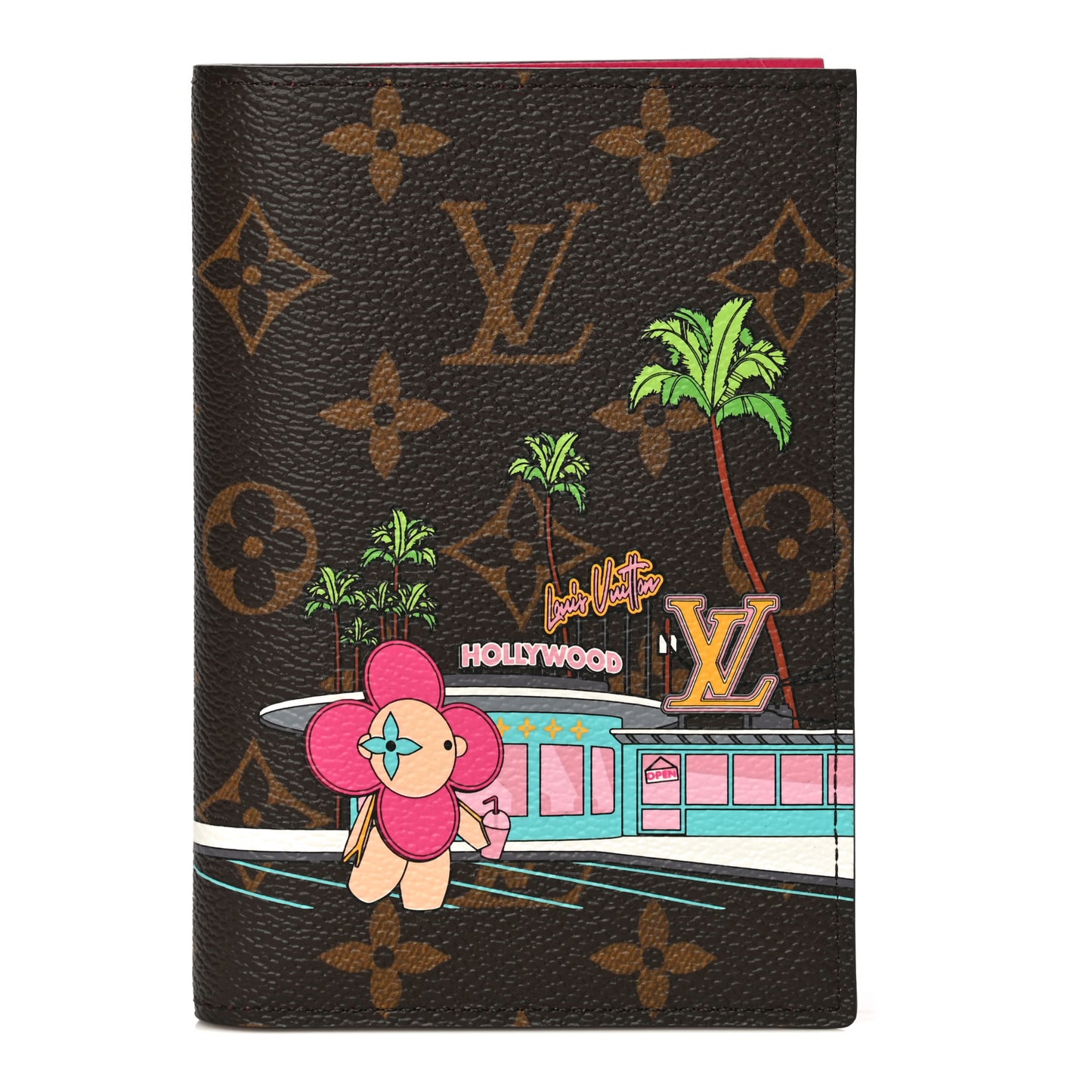 Monogram 2021 Christmas Animation Hollywood Passport Cover Fuchsia