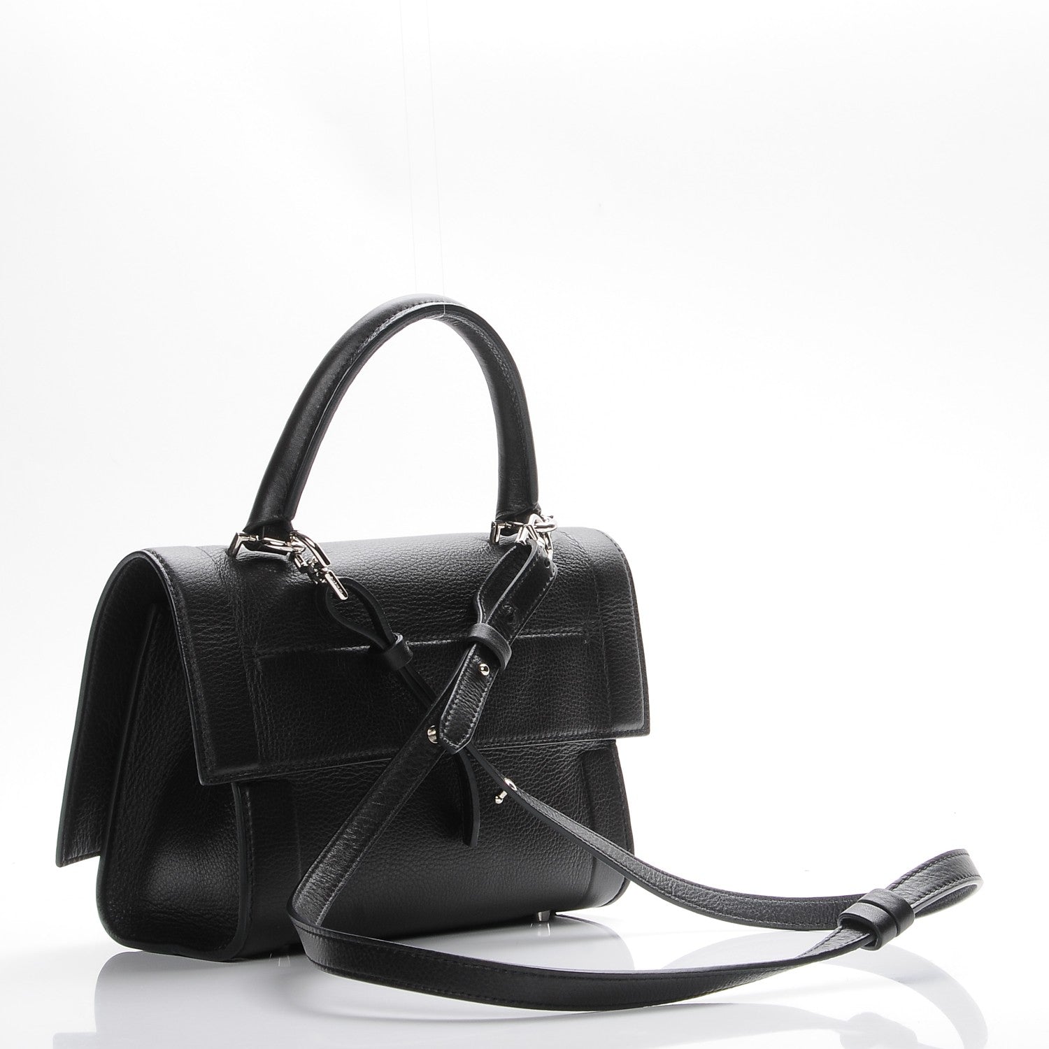 Givenchy Grained Calfskin Mini Shark Lock Satchel Black 4 of 8