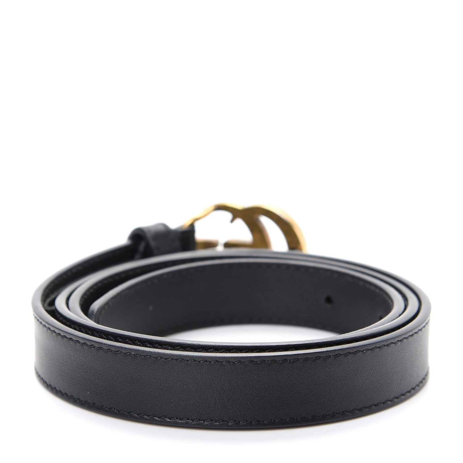 Gucci Calfskin Double G 20mm Belt 85 34 Black 2 of 5
