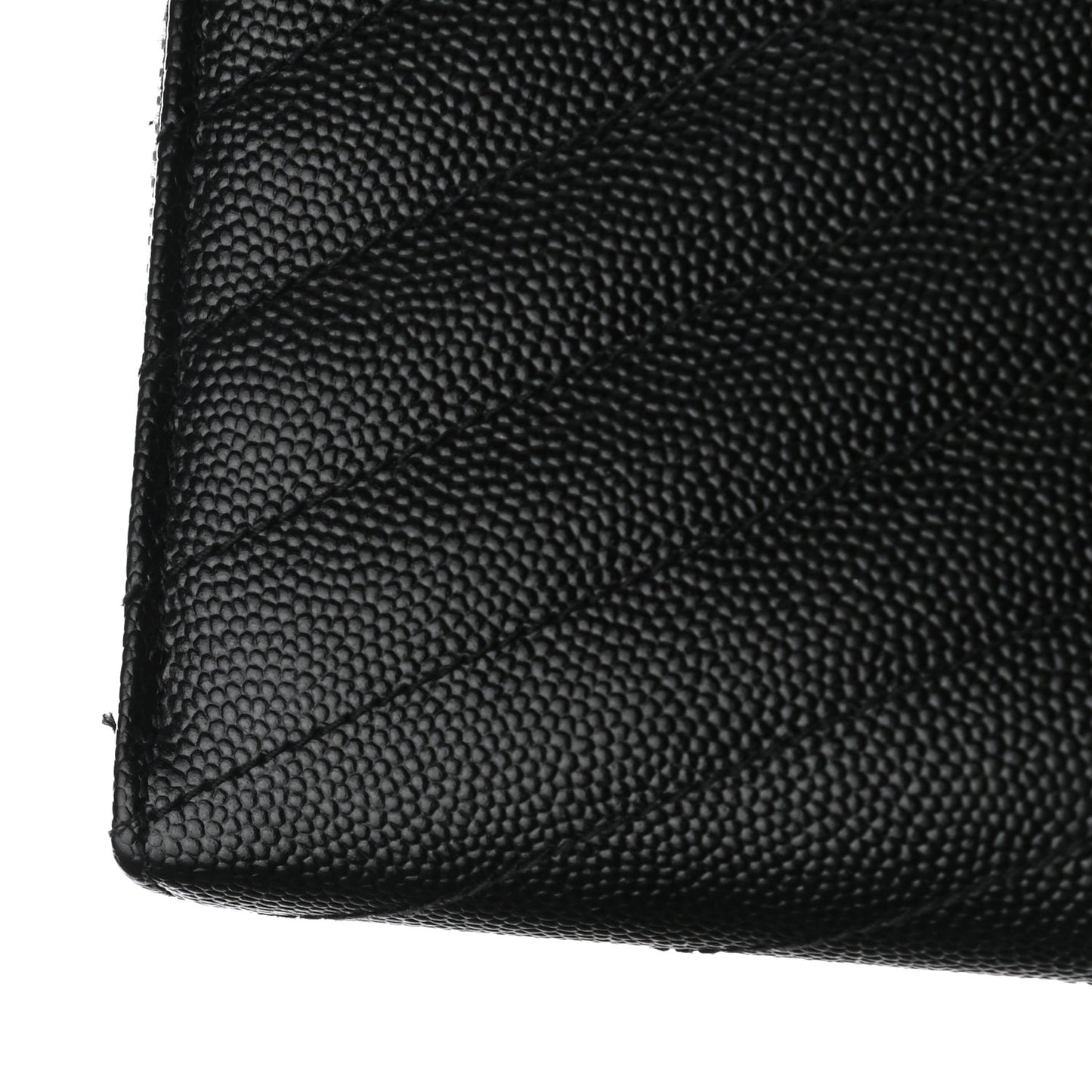 Grain De Poudre Matelasse Chevron Monogram Zip Around Wallet Black