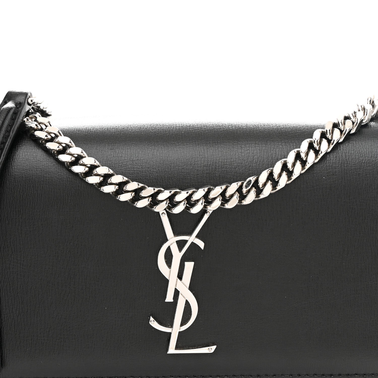 Saint Laurent Calfskin Medium Monogram Sunset Black 7 of 9