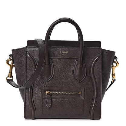 Celine Goatskin Nano Luggage Dark Taupe 1 of 15