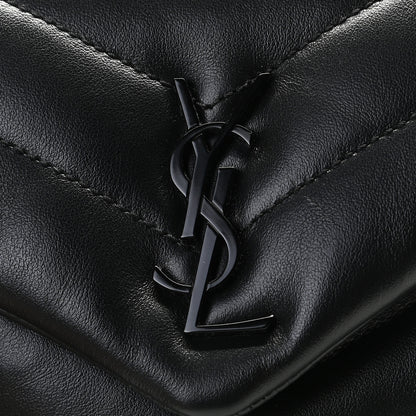 Saint Laurent Calfskin Y Quilted Monogram Toy Loulou Crossbody Bag Black 7 of 12
