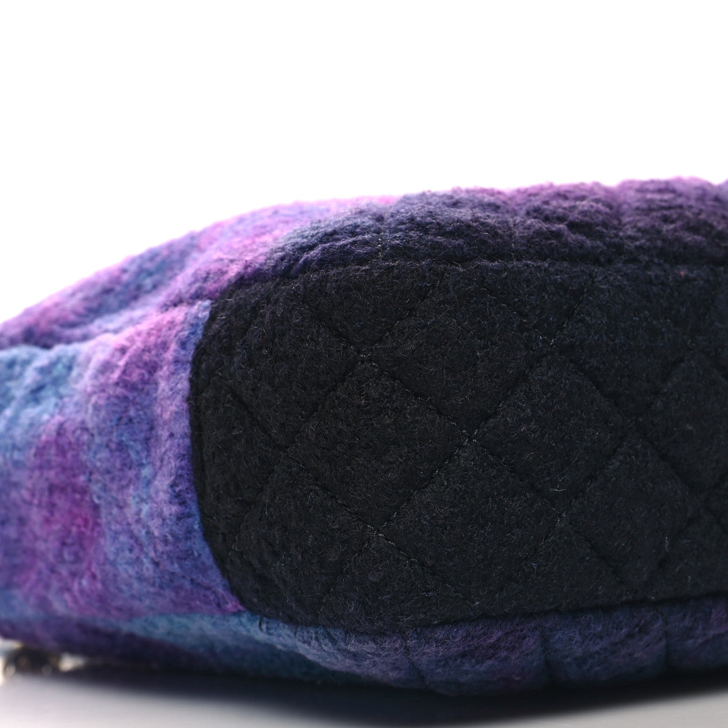 Chanel Wool Tweed CC Tote Purple Black Blue 9 of 11
