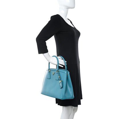 Prada Saffiano Lux Parabole Tote Turchese 2 of 10