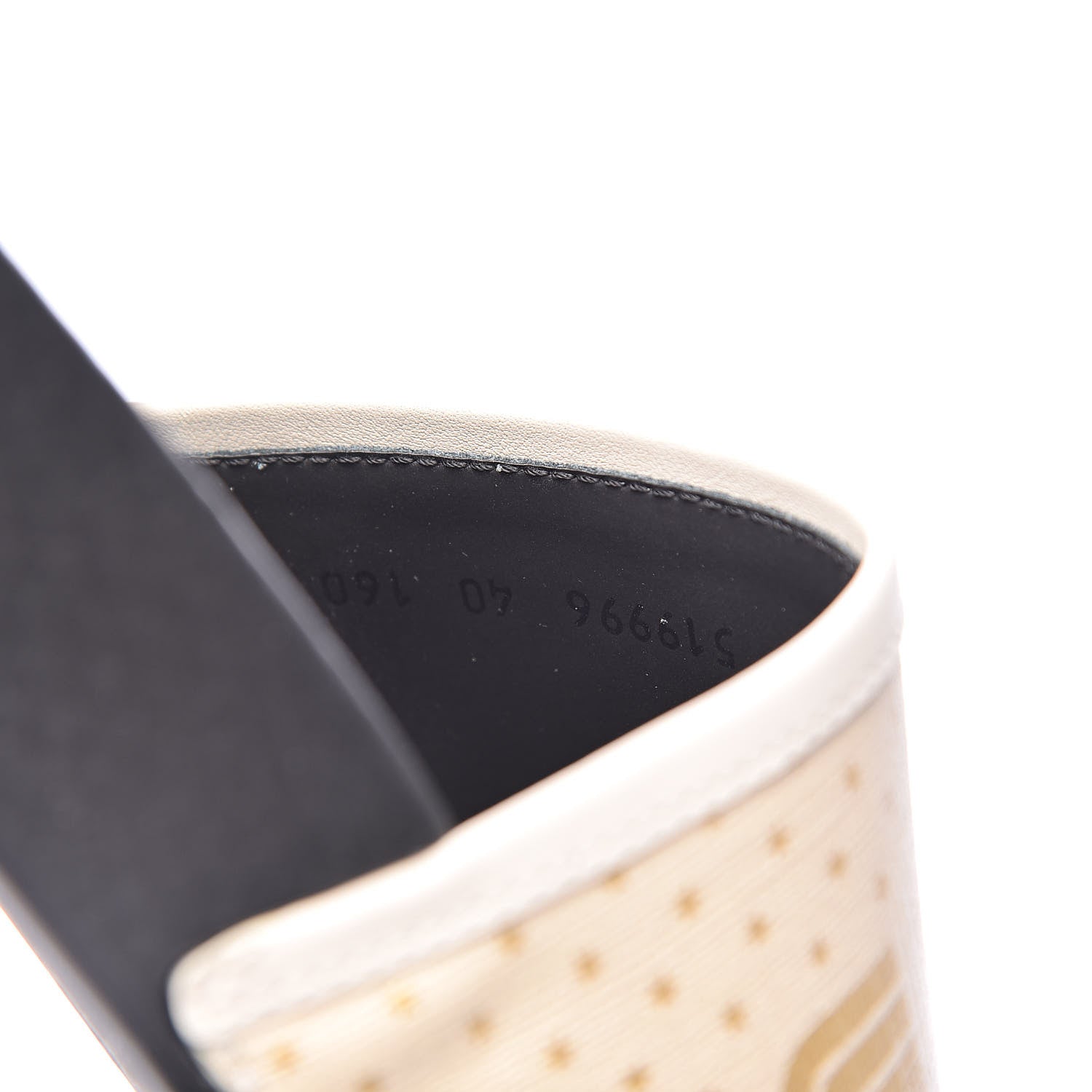 Gucci X SEGA Supreme Canvas GUCCY Stars Womens Slide Sandals 40 Mystic White Gold 7 of 10