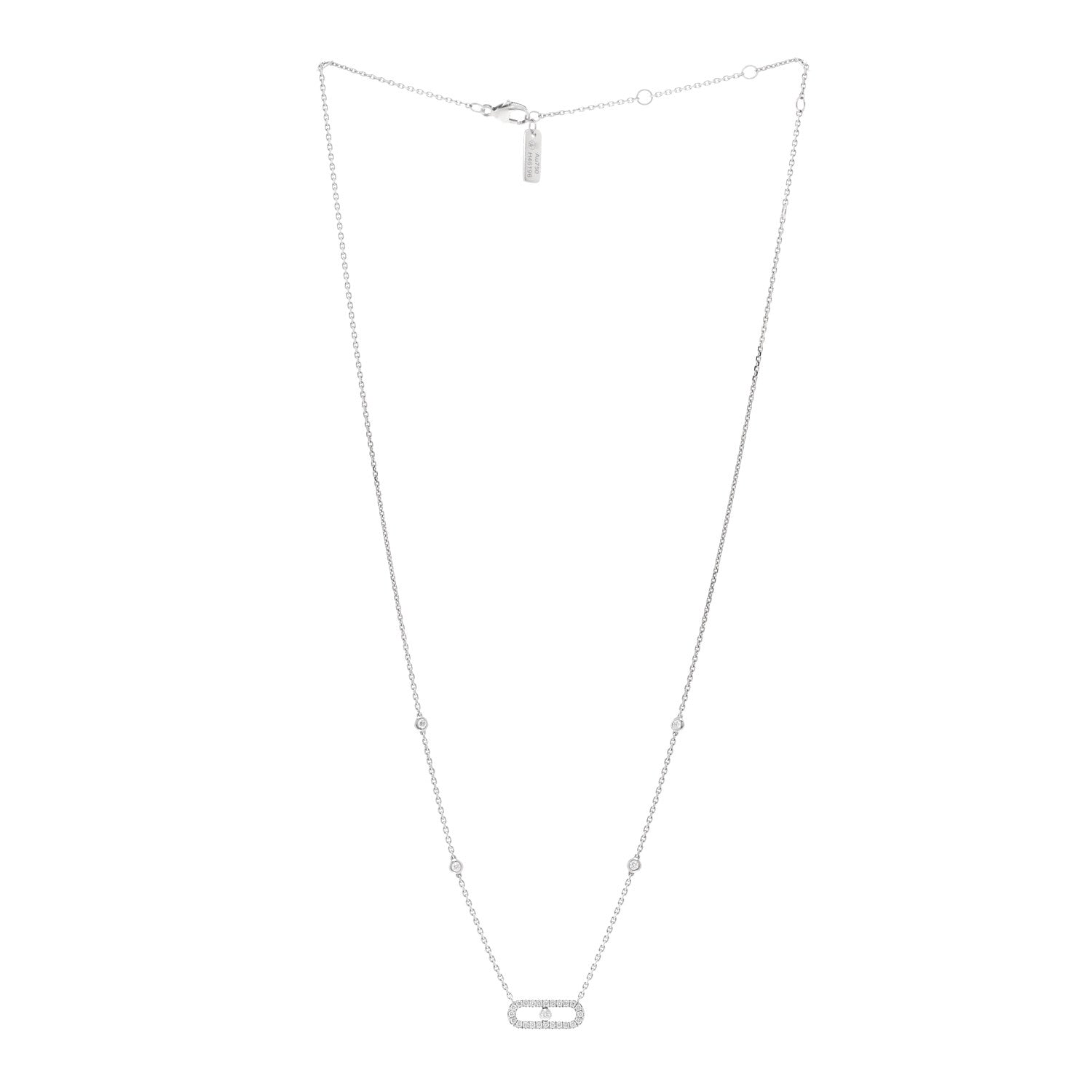 Messika 18K White Gold Diamond Move Uno Necklace 3 of 5