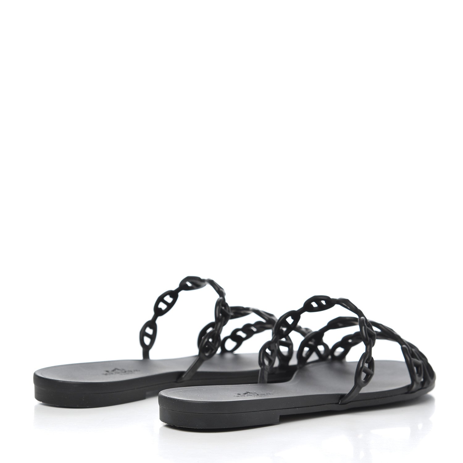 Hermes TPU Rivage Sandals 36 Black 4 of 9