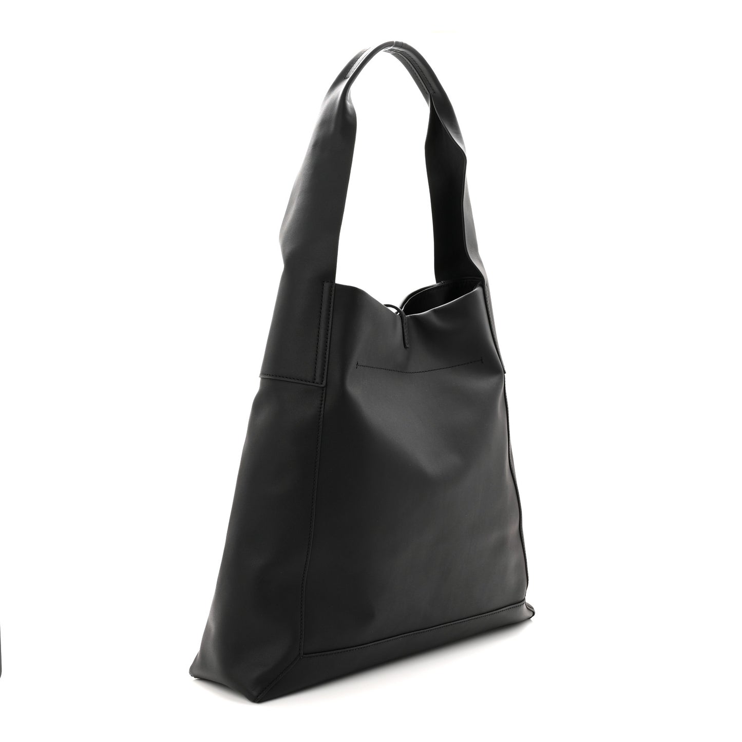 Calfskin Go Large Shoulder Bag Black