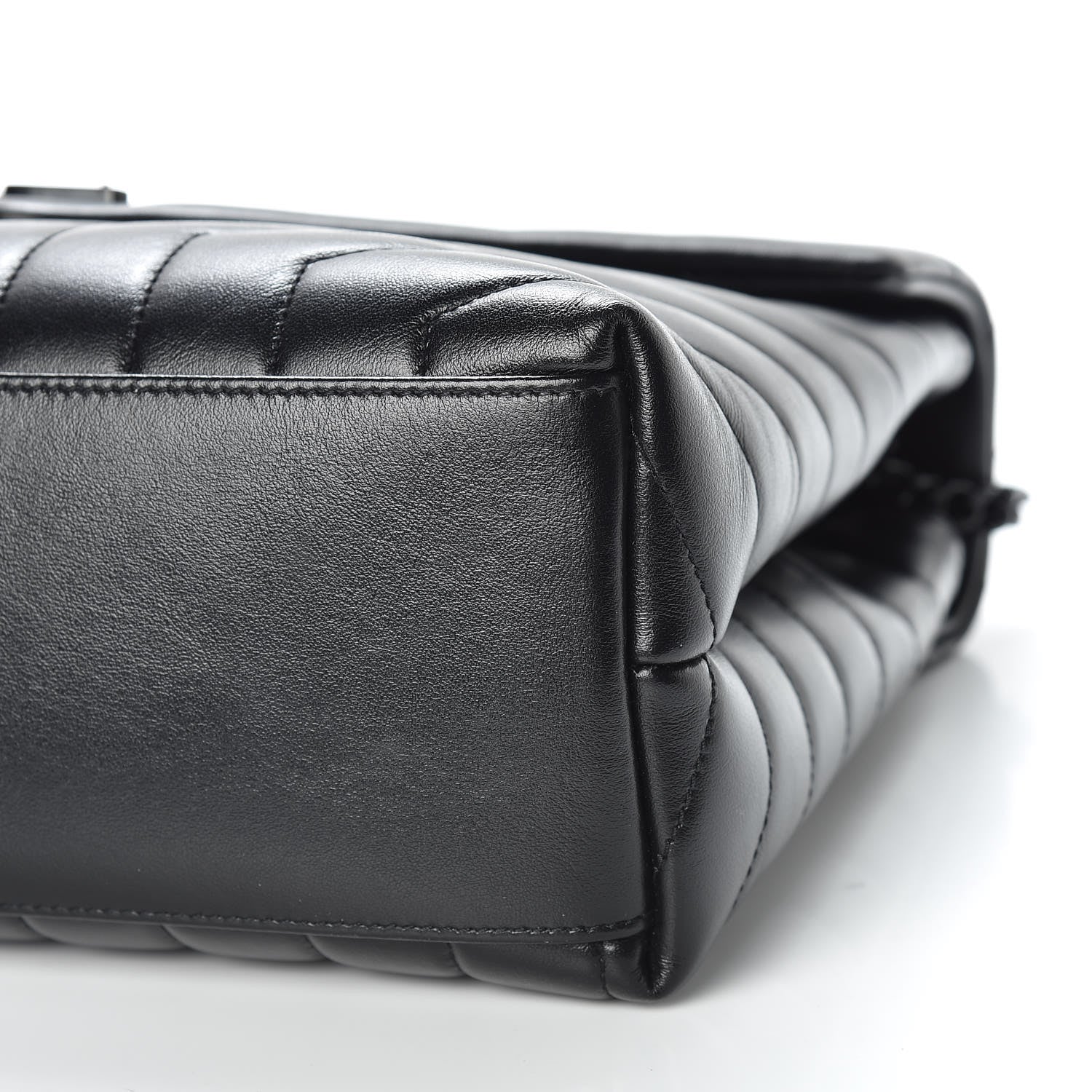 Saint Laurent Calfskin Y Quilted Monogram Medium Loulou Chain Satchel Black 7 of 10