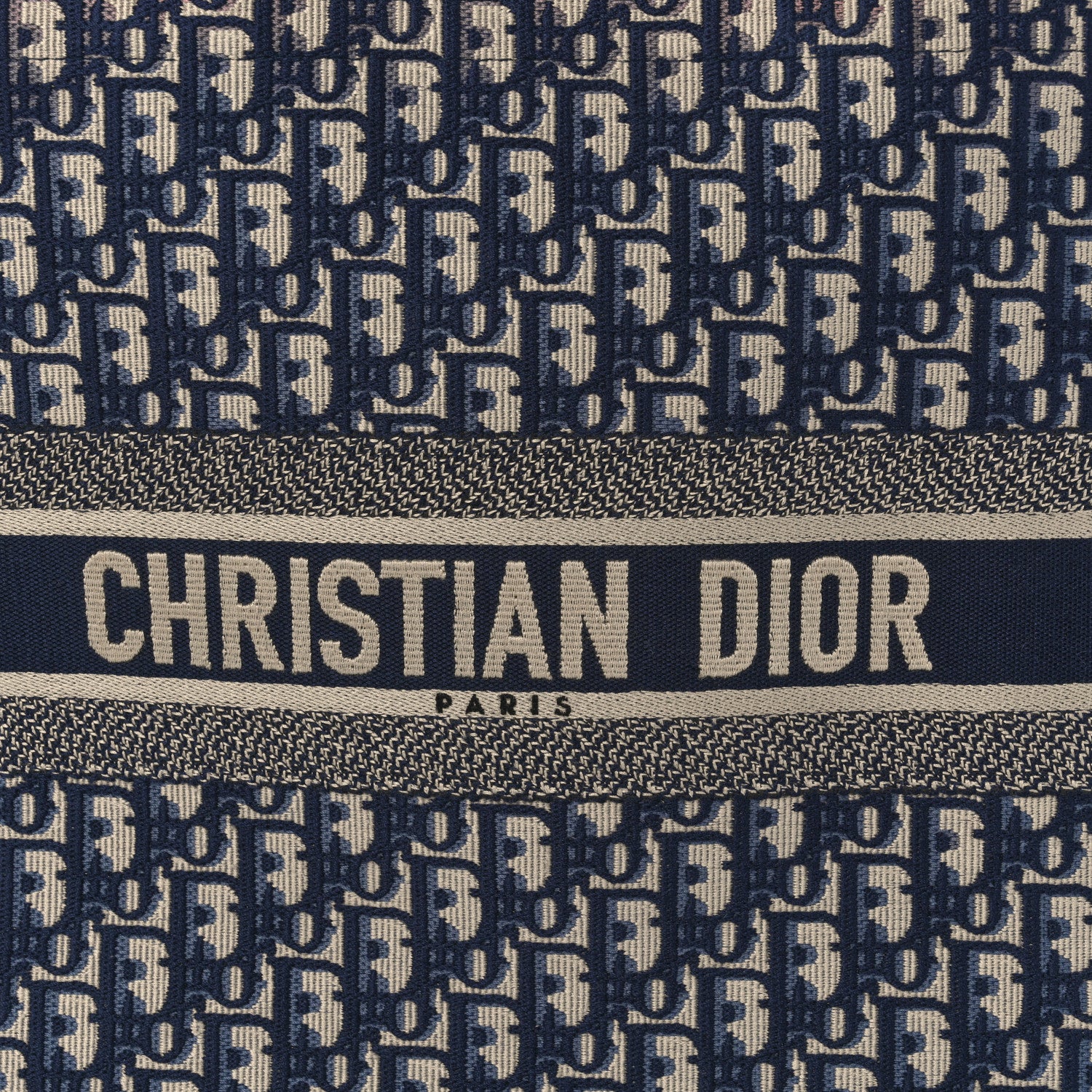 Christian Dior Oblique Large Book Tote Blue Multicolor 8 of 11
