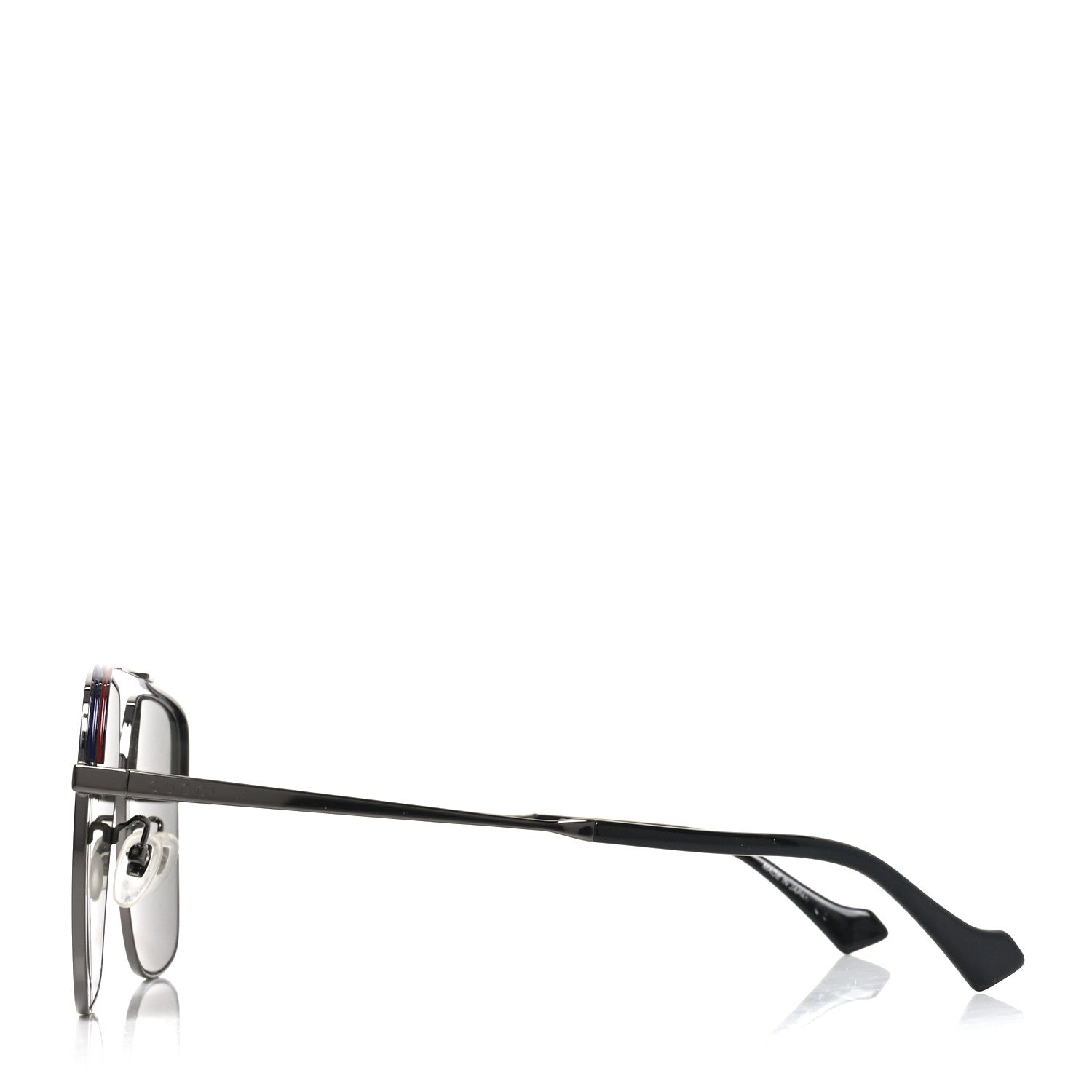 Gucci Metal Web Square Aviator Sunglasses GG1099SA Black 3 of 8