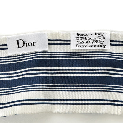 Christian Dior Silk Toile De Jouy Mitzah Scarf Blue 3 of 4