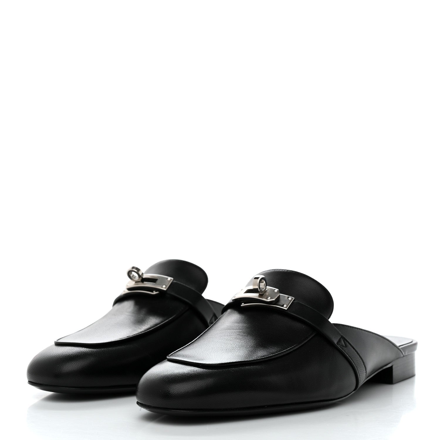 Hermes Goatskin Oz Mules 41 Black 3 of 9