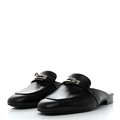 Hermes Goatskin Oz Mules 41 Black 3 of 9