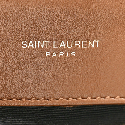 Saint Laurent Suede Calfskin Y Quilted Monogram Small Loulou Chain Satchel Cinnamon 6 of 9
