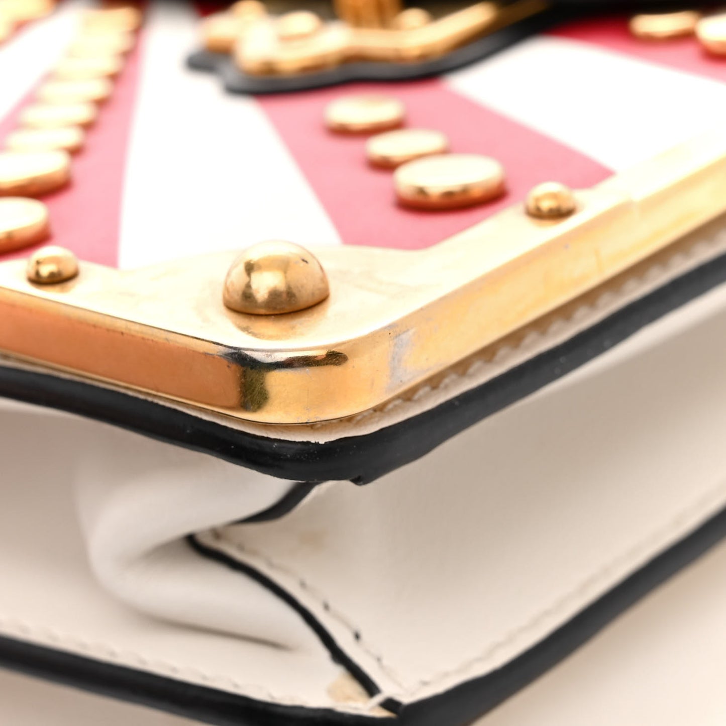 City Calf Saffiano Studded Cahier Bag Blue Fuoco