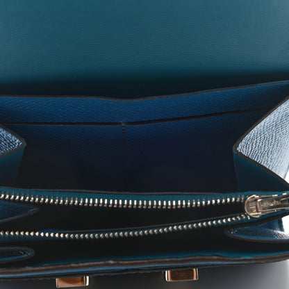 Hermes Epsom Constance Compact Passant Wallet Bleu Izmir 5 of 7