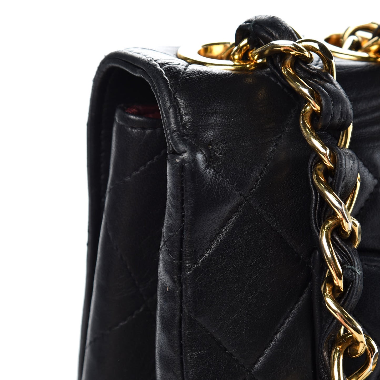 Lambskin Quilted Jumbo Single Flap Black