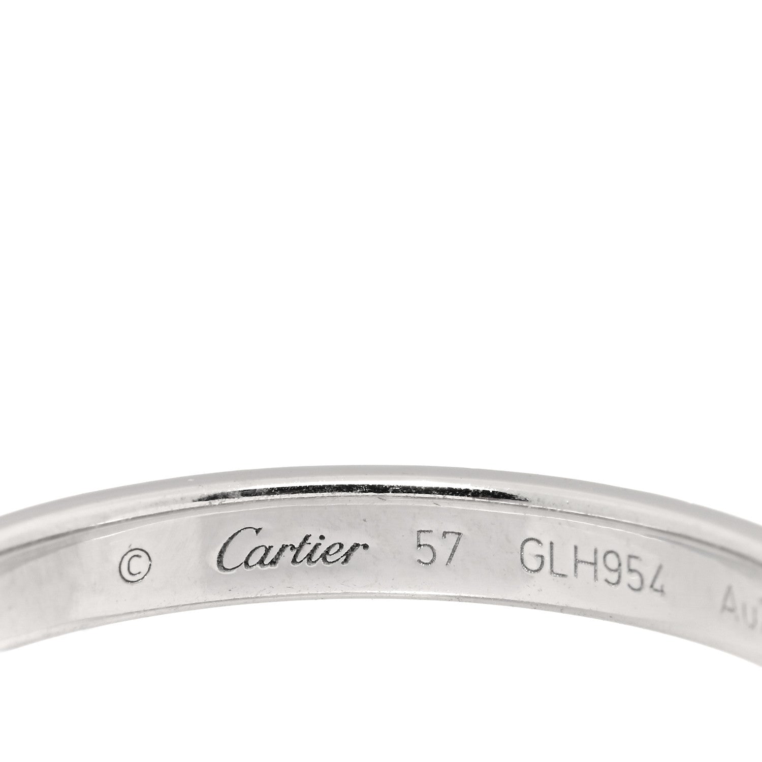 Cartier 18K White Gold Diamond 2.6mm LOVE Paved Band Ring 57 8 4 of 5