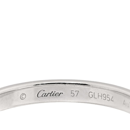 Cartier 18K White Gold Diamond 2.6mm LOVE Paved Band Ring 57 8 4 of 5