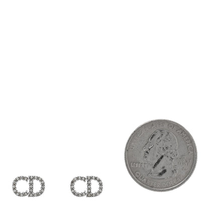 Christian Dior Crystal Clair D Lune Earrings Silver 2 of 4