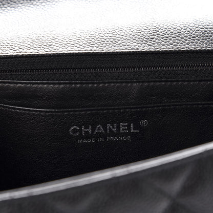 Chanel Caviar Quilted Jumbo Single Flap Black 9 of 12