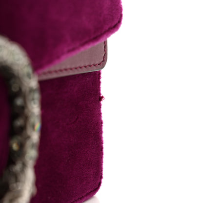 Gucci Velvet Super Mini Dionysus Shoulder Bag Fuchsia Violet Cyclamen 10 of 11