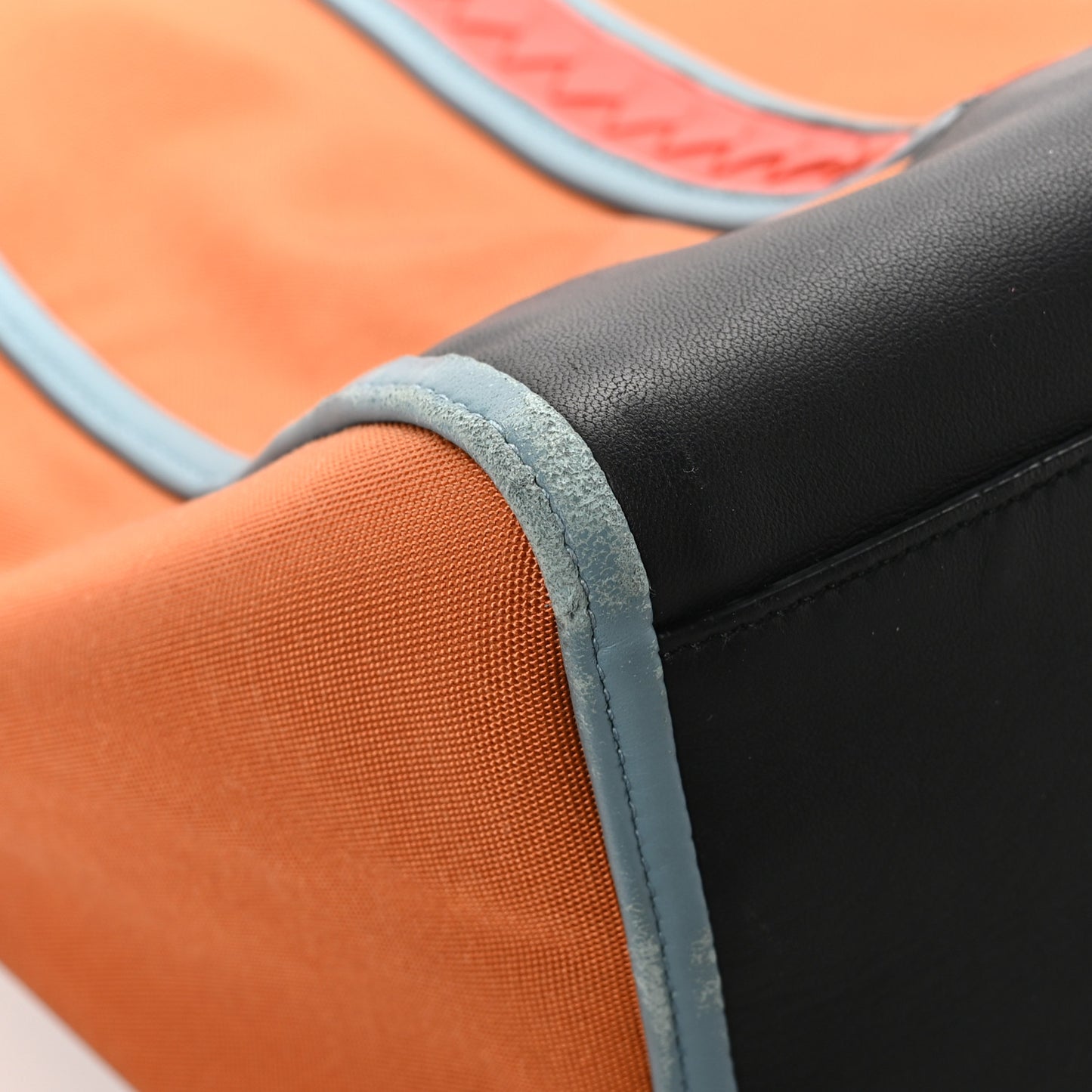 Tech Canvas Nappa Intrecciato Meridian Tote Orange Tweedia Poppy