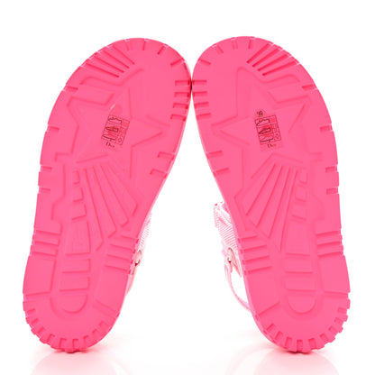 Christian Dior Technical Knit Jute Dioract 10mm Sandals 39 White Fuchsia 6 of 15
