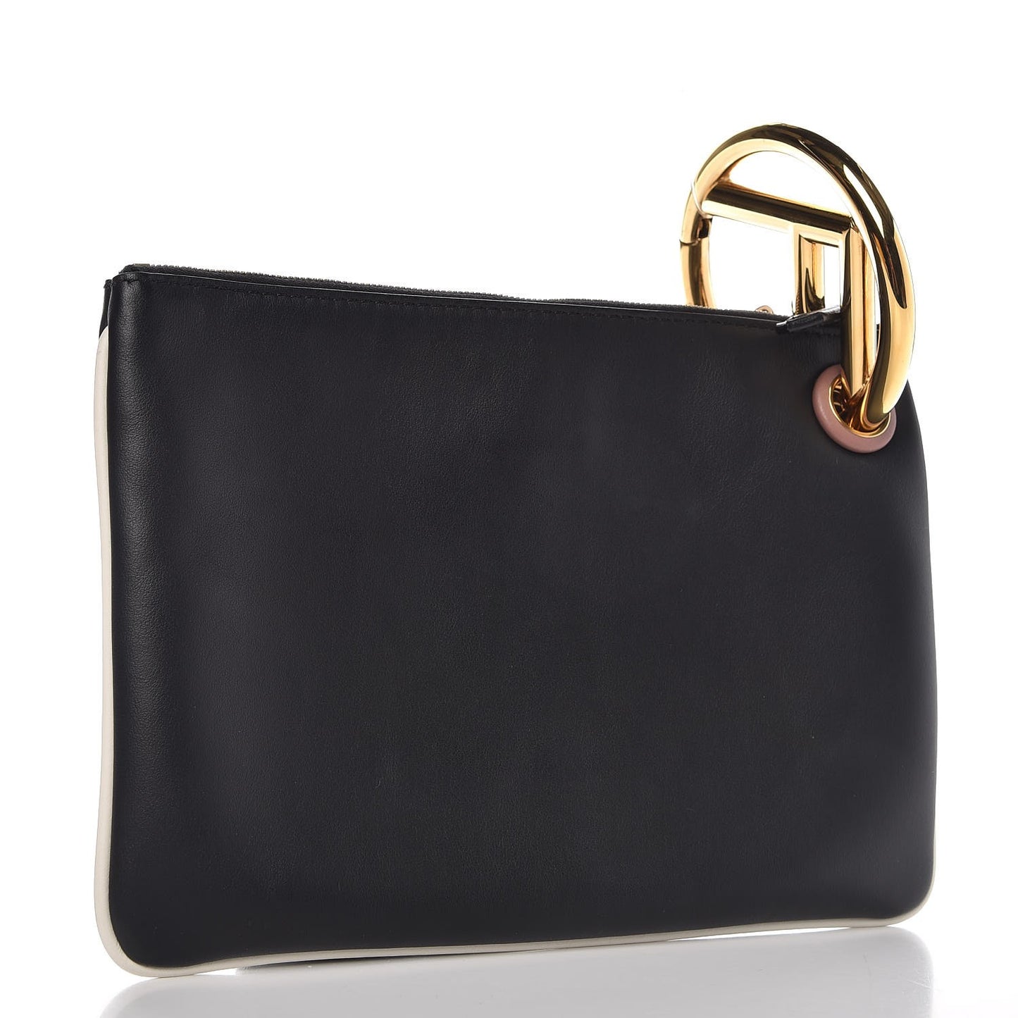 Vitello Century Opaco F is Fendi Bi-Color Triplette Pouch Set Black