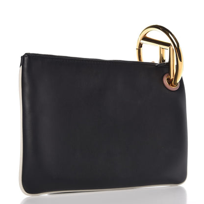 Fendi Vitello Century Opaco F is Fendi Bi-Color Triplette Pouch Set Black 3 of 10