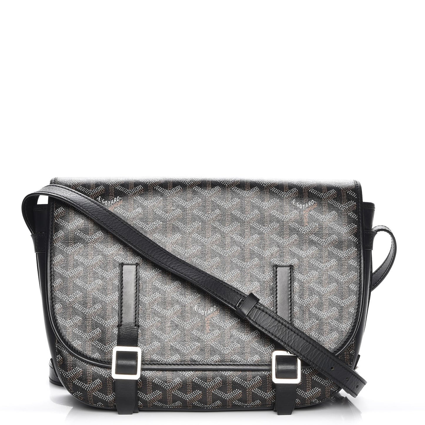 Goyardine Belvedere MM Messenger Bag Black