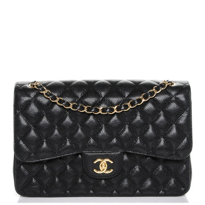 Chanel Caviar Quilted Jumbo Double Flap Black 1 of 7