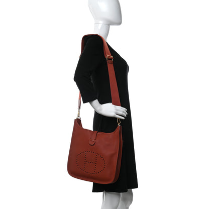 Hermes Taurillon Clemence Evelyne III PM Brique 3 of 9
