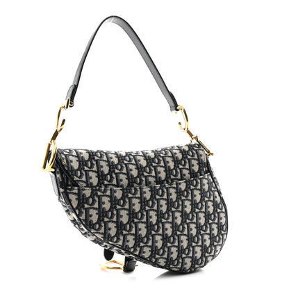 Christian Dior Oblique Saddle Bag Blue 3 of 10