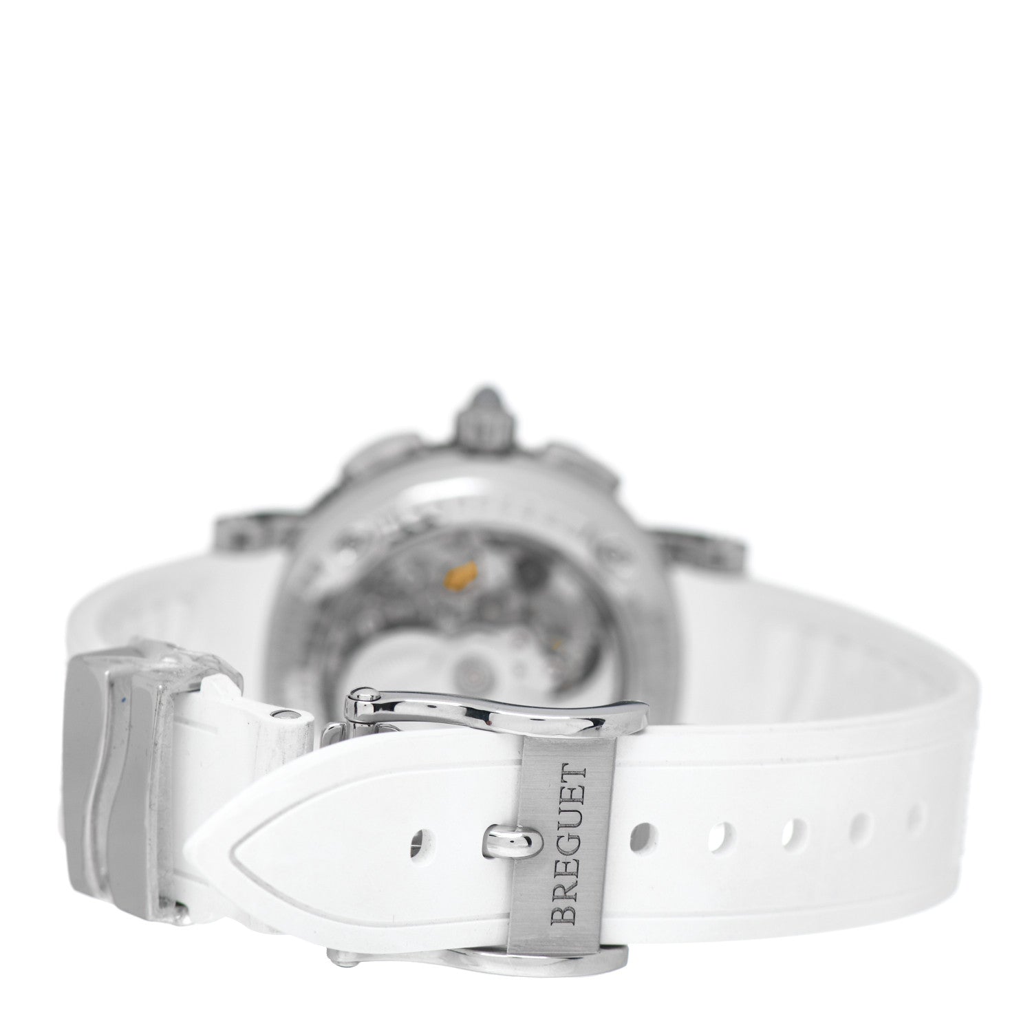 Breguet Stainless Steel Rubber Blue Mother of Pearl 35mm Marine Chronograph Automatic Watch 8827ST/59/586 3 of 4