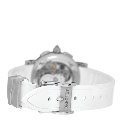 Breguet Stainless Steel Rubber Blue Mother of Pearl 35mm Marine Chronograph Automatic Watch 8827ST/59/586 3 of 4