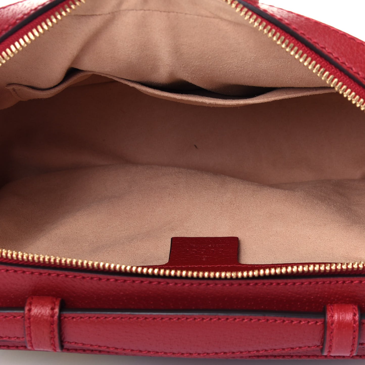 GG Supreme Monogram Flora Web Small Ophidia Top Handle Shoulder Bag Hibiscus Red