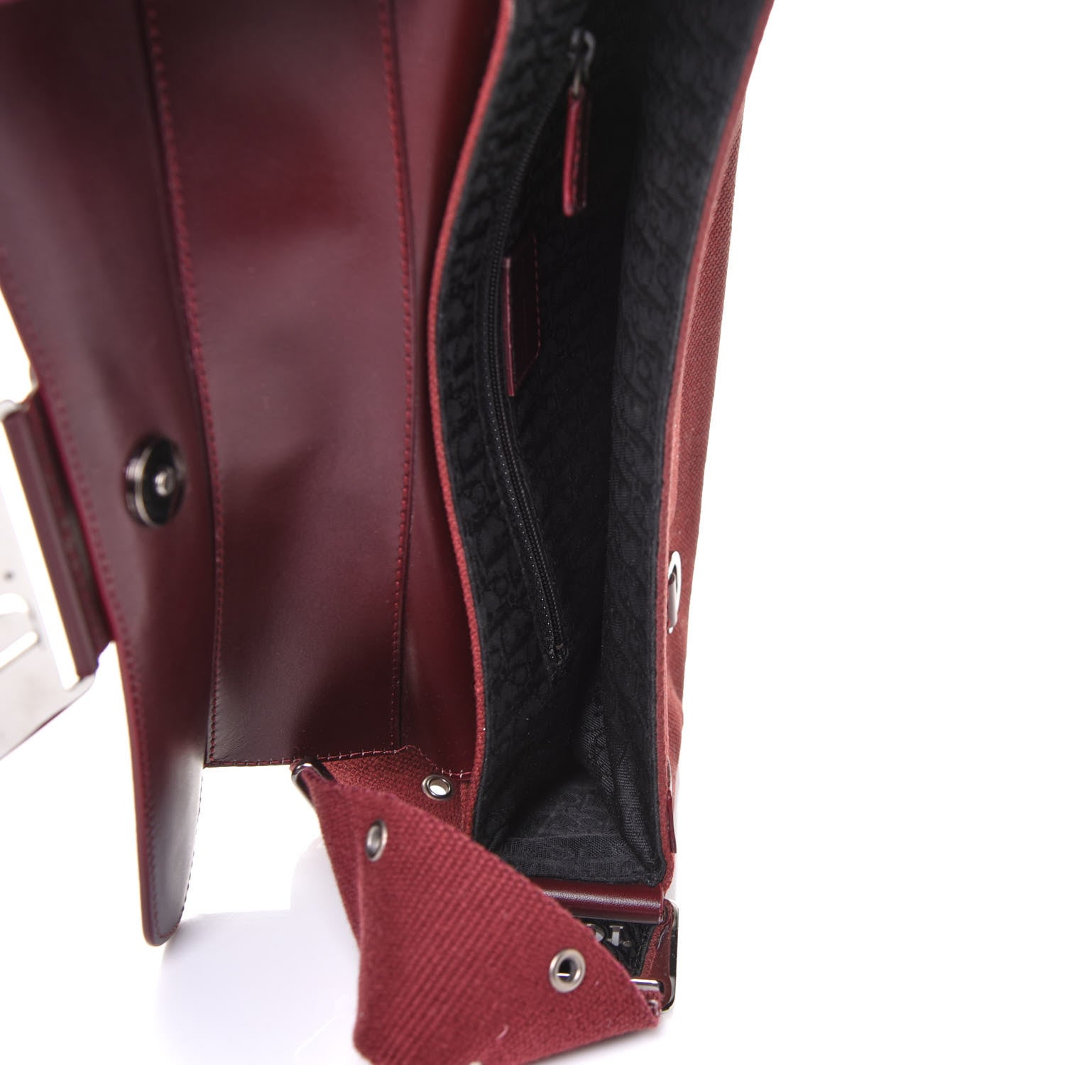 Christian Dior Canvas Calfskin Street Chic Columbus Ave Burgundy 6 of 13