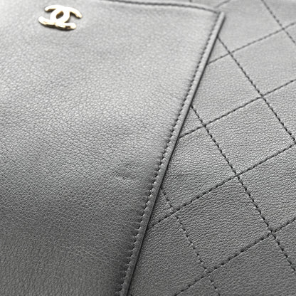 Chanel Calfskin Quilted Medium CC Pocket Cosmetic Case Black 9 of 10