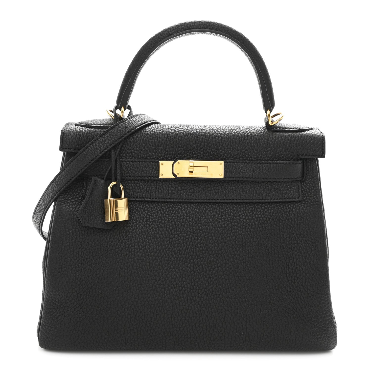 Hermes Togo Kelly Retourne 28 Black 1 of 10