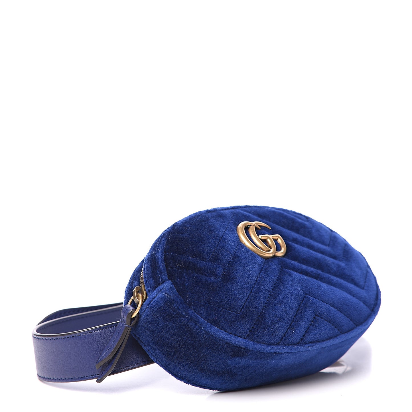 Velvet Matelasse GG Marmont Belt Bag 85 34 Cobalt Blue