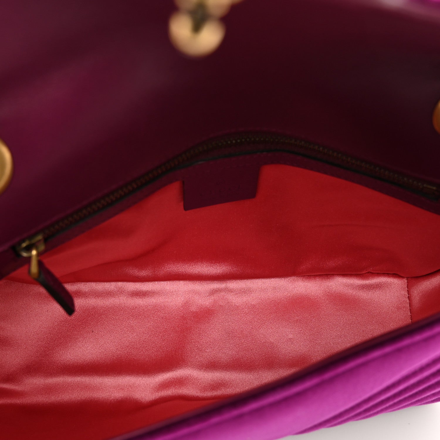 Gucci Velvet Matelasse Small GG Marmont Shoulder Bag Fuchsia Violet Cyclamen 5 of 10