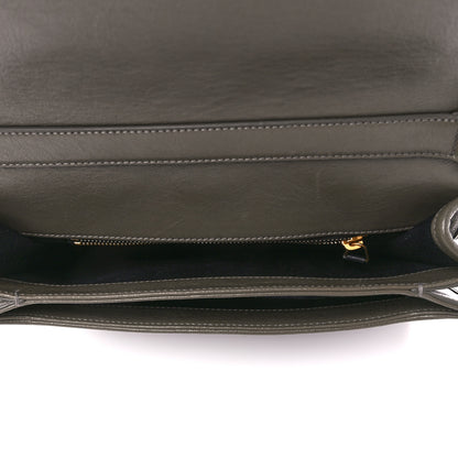 Saint Laurent Lambskin Quilted Mini Becky Chain Bag Grey Kaki 5 of 12